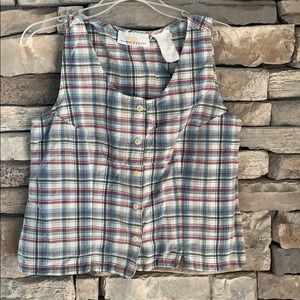 Vintage 90s Sunbay Cottons button-up tank